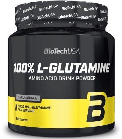 BioTechUSA 100% L-Glutamine, Unflavoured - 240g