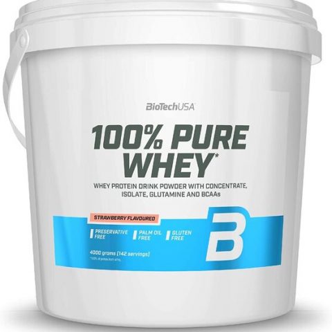 BioTechUSA 100% Pure Whey, Strawberry - 4000g
