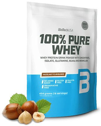 BioTechUSA 100% Pure Whey, Hazelnut - 454g